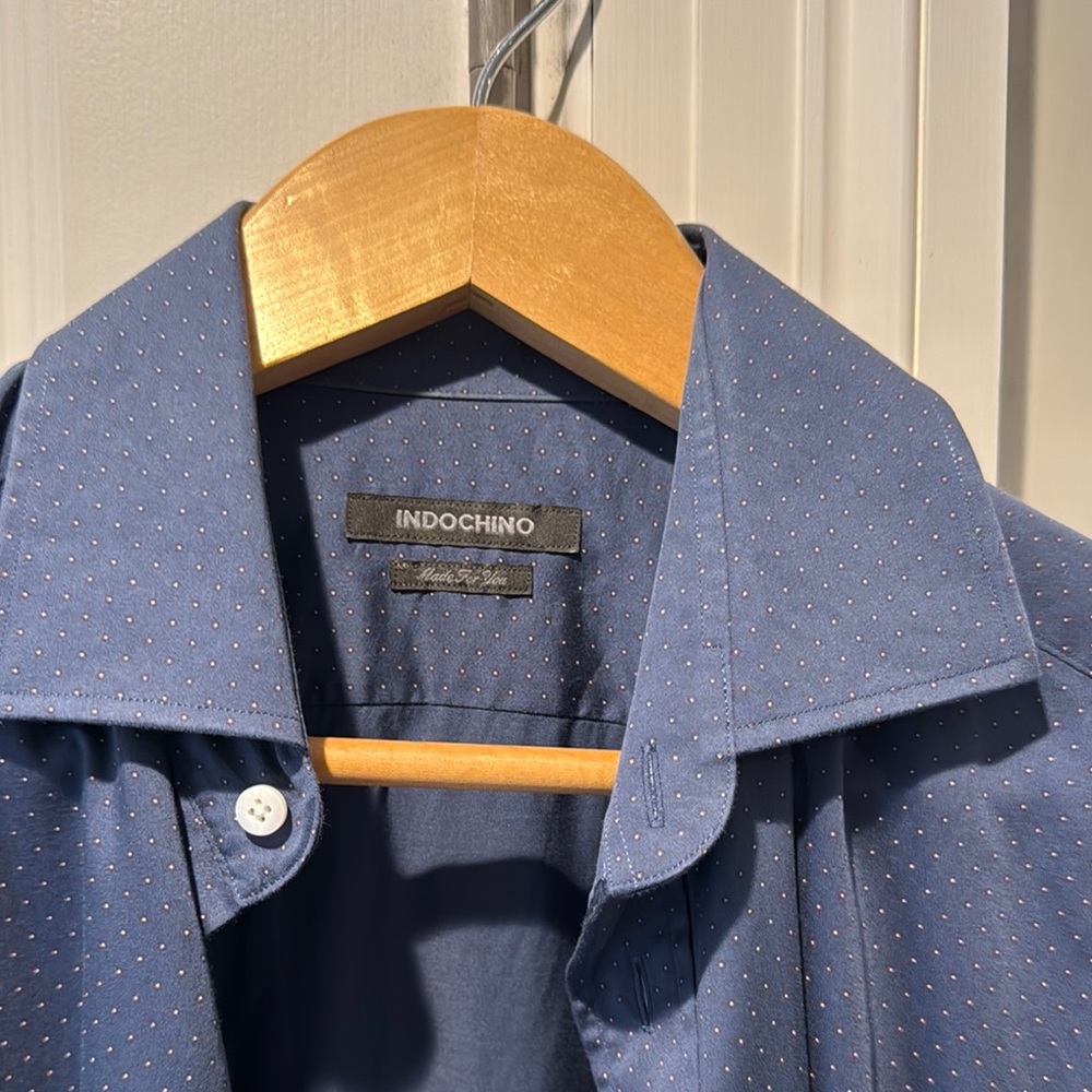 Indochino Blue Dress Shirt for Men